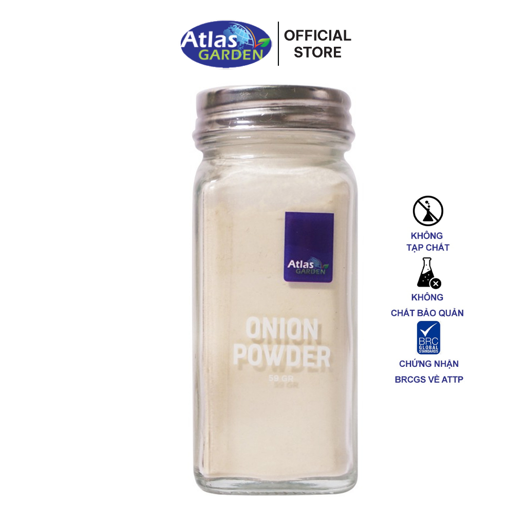 Bột hành tây Đức Onion Powder - Atlas Garden 59g