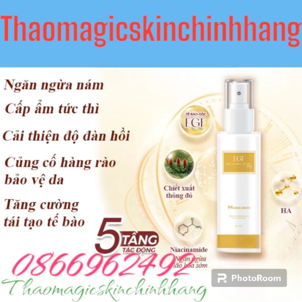 Xịt Bay Nám Tế Bào Gốc MAGIC SKIN Miracle Watare EGF Melasma Mist Plus MAGIC SKIN
