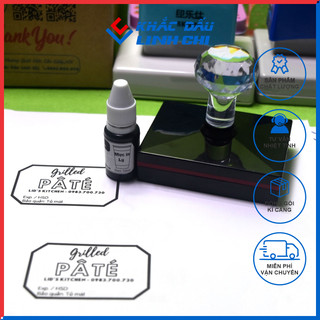 Con dấu in logo nên hộp xốp đựng cơm đựng xôi theo yêu cầu LC