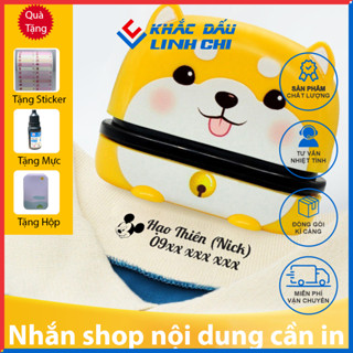 Con dấu in tên bé lên cập sách giầy dép sách vở quần áo bình nước DV003