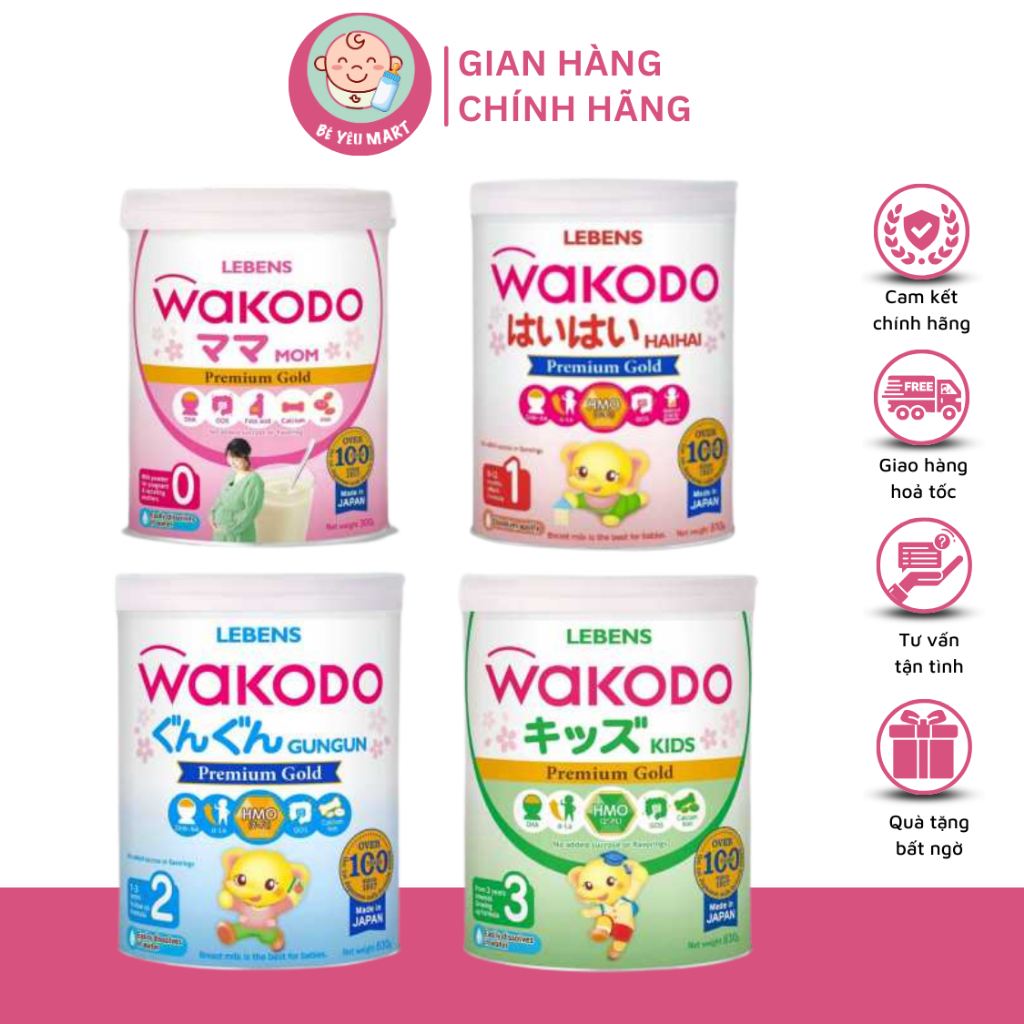 Sữa Nhật Nhập Khẩu Wakodo Lon 830g Số 0-1-2-3 Date Mới Nhất 2025