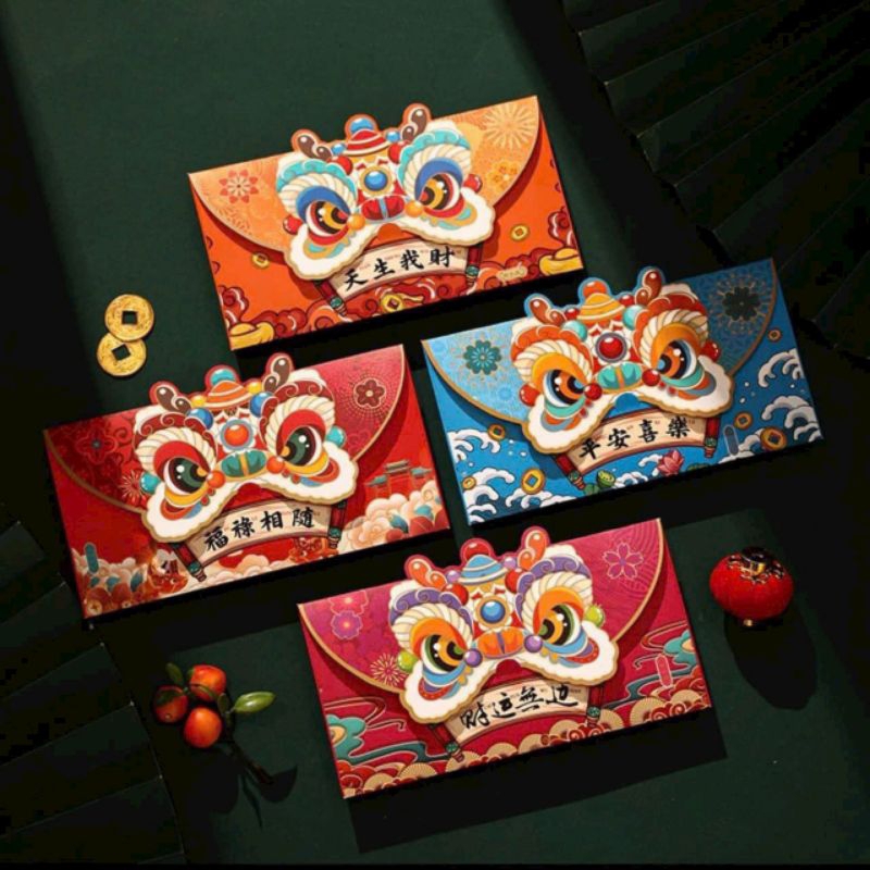 LÌ XÌ NHẬP KHẨU RỒNG VÀNG CAO CẤP 2024 1 SET 20 CÁI MIX