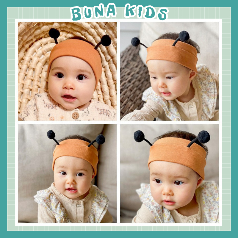 Băng đô ong cho bé gái, Turban hình ong phong cách hàn quốc đáng yêu cho bé Bunakids PK10