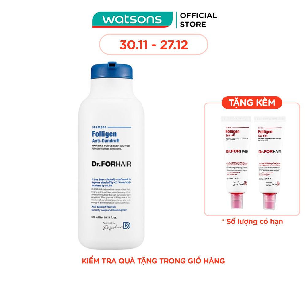 Dầu Gội Dr.FORHAIR Folligen Anti-Dandruff Shampoo 300ml