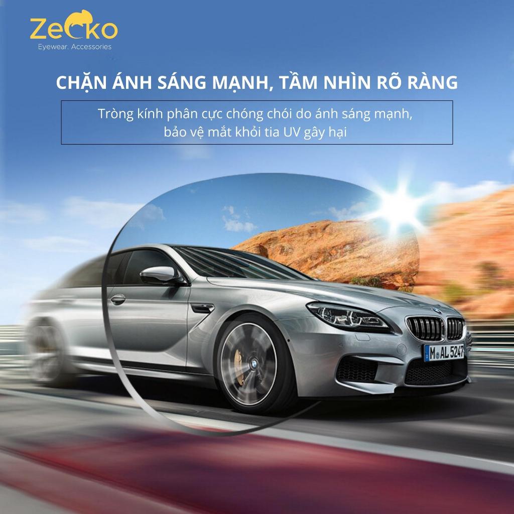 Kính mát nam nữ thời trang Zecko SGP17 tròng kính râm phân cực chống tia UV chống chói loá