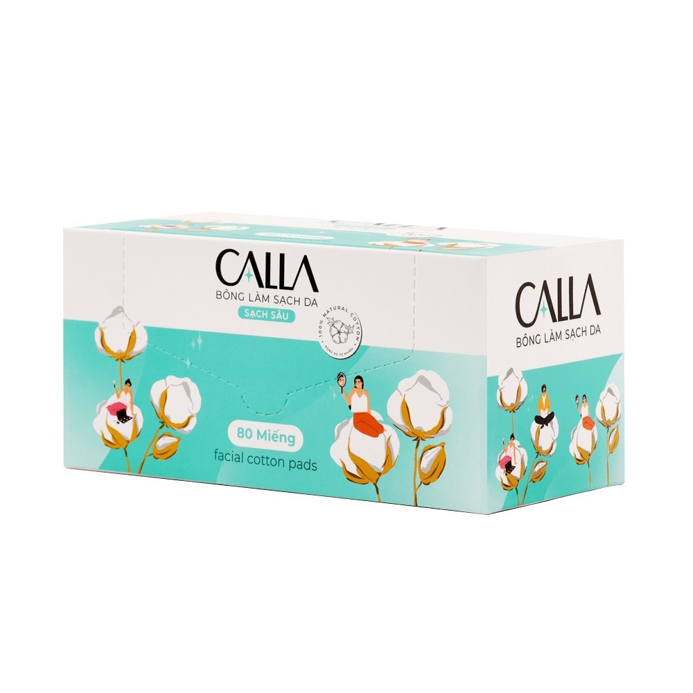 [QT_Pampers] _Bông tẩy trang Bạch Tuyết Calla(80m/Hộp)