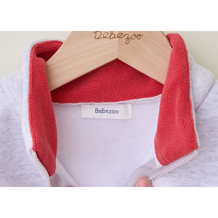 Bộ nỉ bông Bebezoo kéo khóa cho bé BEC4SE201