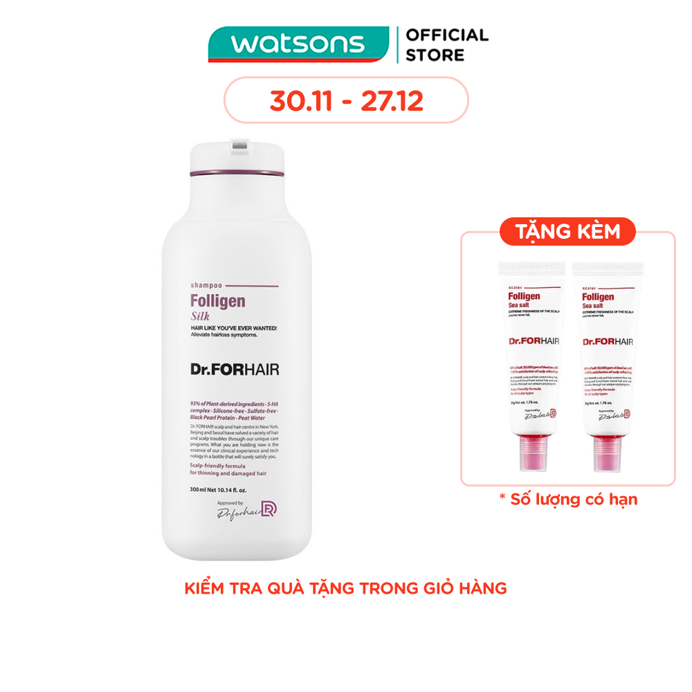 Dầu Gội Dr.FORHAIR Folligen Silk Shampoo 300ml
