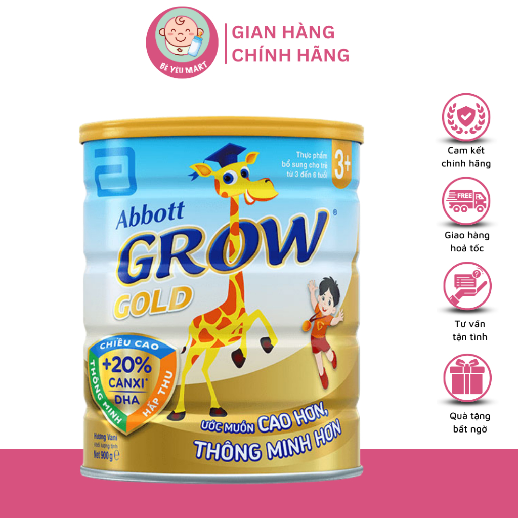 Sữa Bột Abbott Grow Gold 3+, 6+ Lon 850g