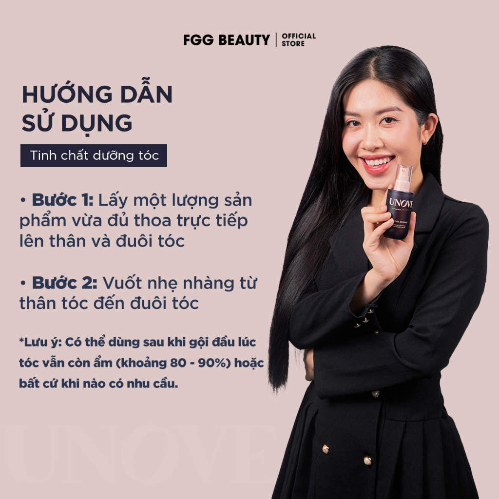 Tinh chất dưỡng tóc cao cấp UNOVE Silk Oil Essence giúp chăm sóc tóc khô và hư tổn 70ml