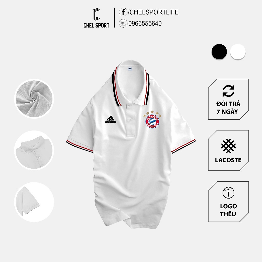 Áo polo 2V cao cấp Bayern Munich [ẢNH THẬT]