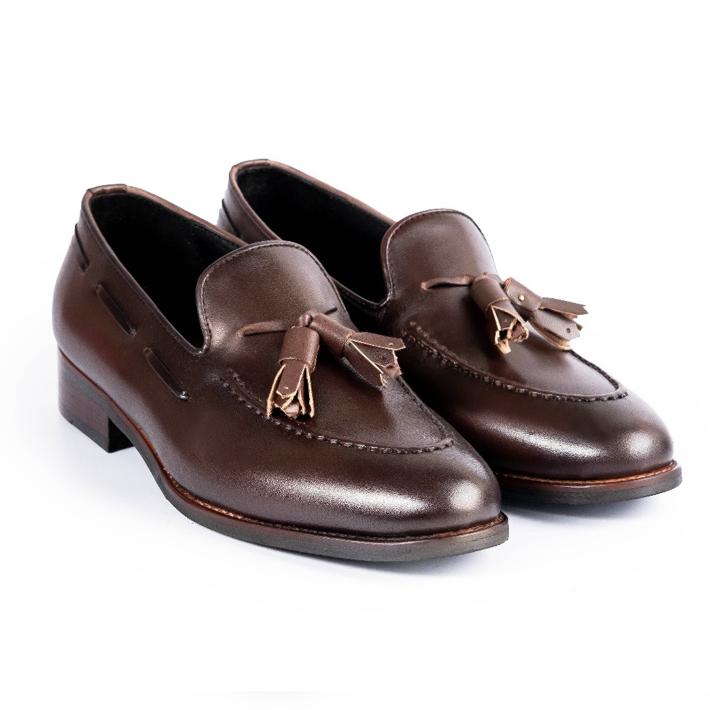 Giày Tây Lười Cao Cấp SIR TASSEL LOAFER - LF12 - Da Bò Ý Lót Trong Da Bò Mộc - Thương hiệu Be Classy
