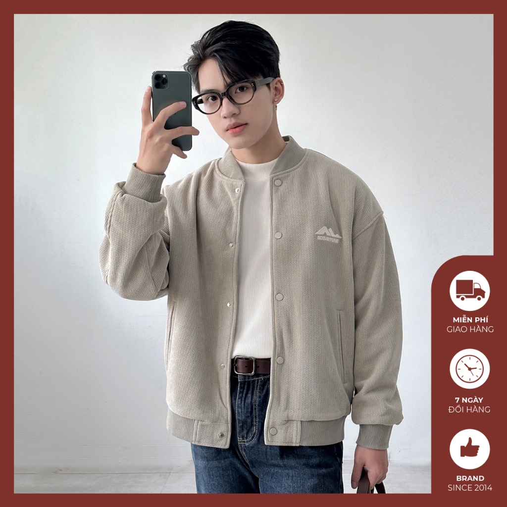 Áo khoác nam form rộng Độc menswear lót lông dày giữ ấm tốt, bo chun cổ tay túi dọc - AK438