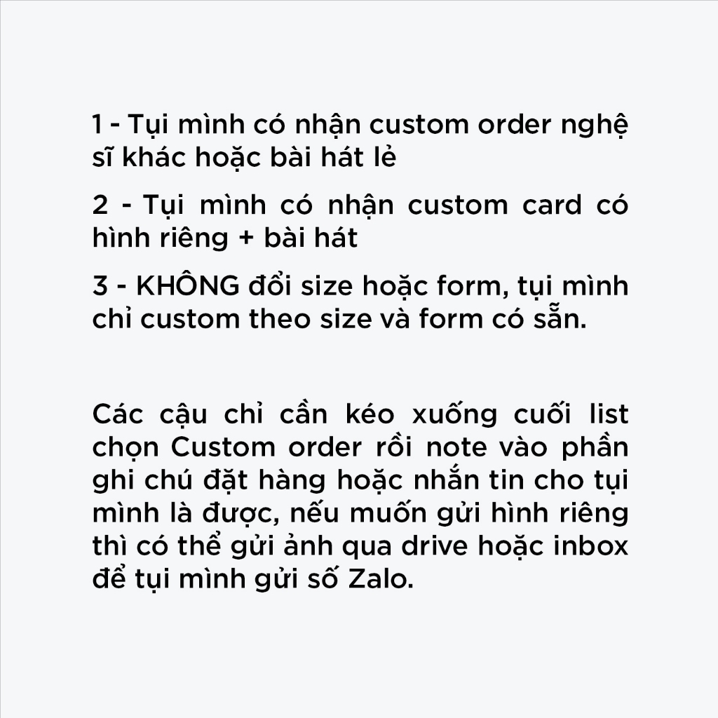 Thẻ poscard spotify  in hình nghệ sĩ trang trí ốp điện thoại, decor 6x8,5 cm