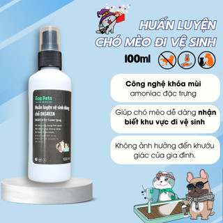 Xịt huấn luyện vệ sinh đúng chỗ DKGREEN đi vào khay vệ sinh chó mèo không phóng uế bừa bãi