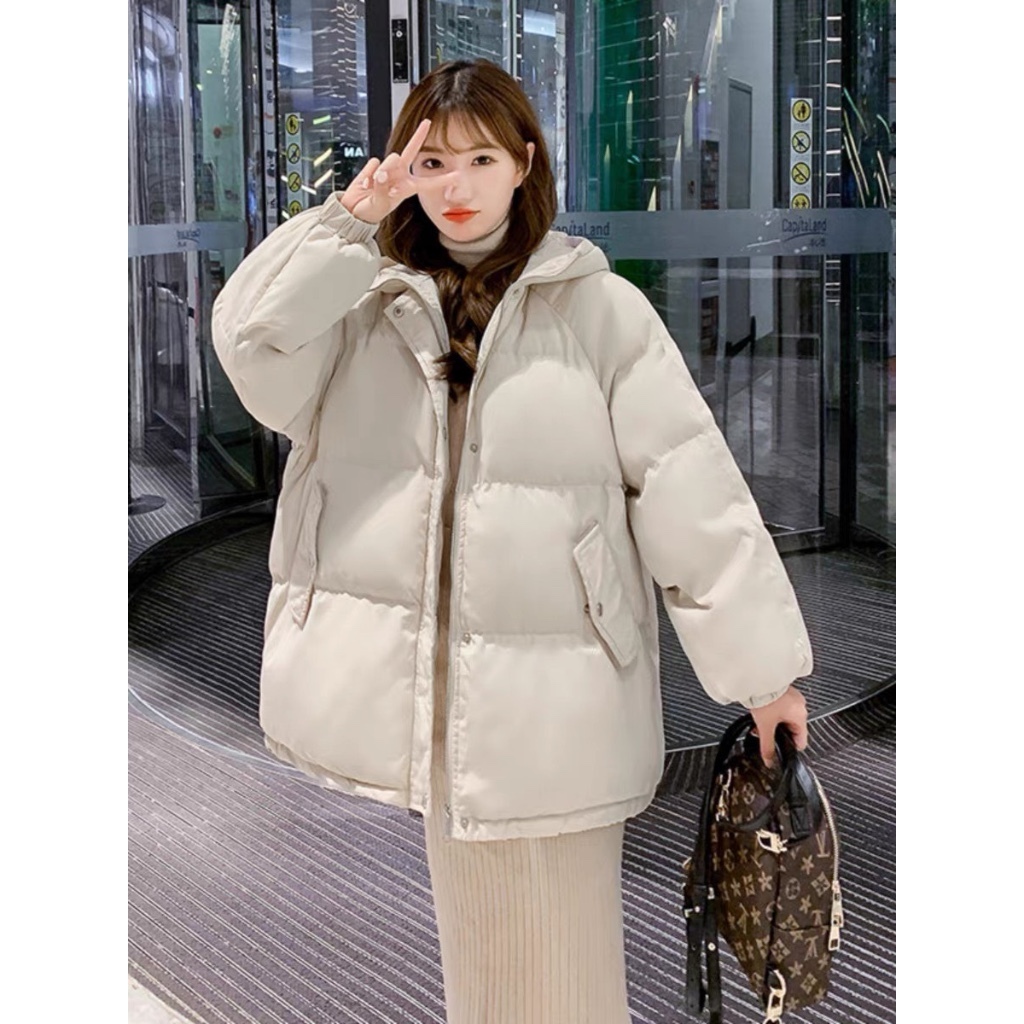 Áo khoác phao nữ có mũ, Áo phao béo đại hàn ulzzang dáng rộng nhiều màu hàng có sẵn ladyquangchau