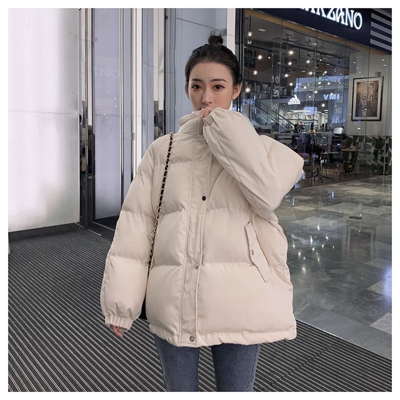 Áo khoác phao nữ có mũ, Áo phao béo đại hàn ulzzang dáng rộng nhiều màu hàng có sẵn ladyquangchau
