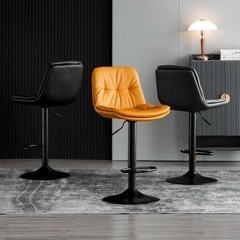 Ghế quầy bar lưng da nappa cao cấp chân thép sơn tĩnh điện TM673 - Nội thất MinHuy