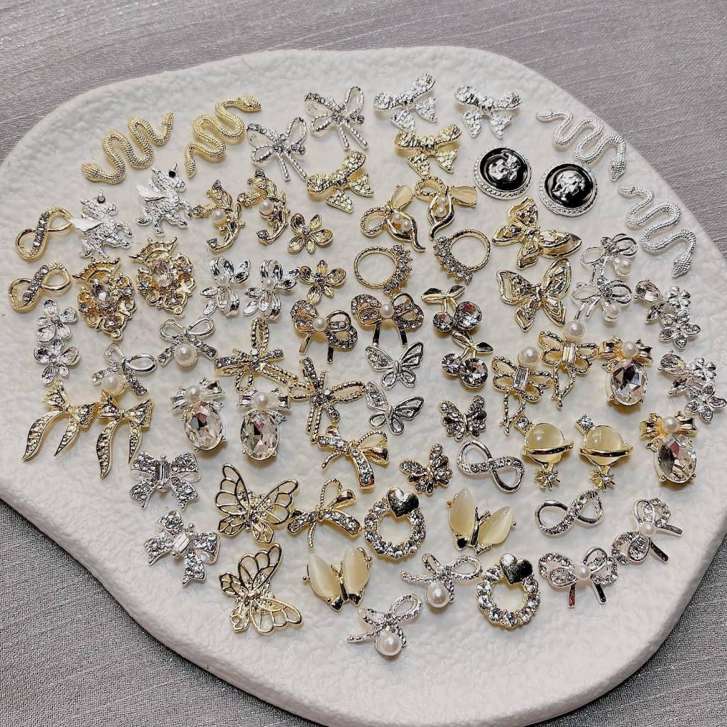 set charm đá 72 viên trang trí móng làm nail