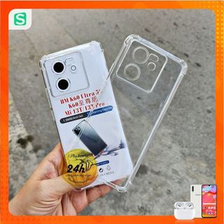 Ốp lưng Xiaomi 13T 13T PRO 12T 12T PRO XIAOMI 11T 11T Pro K50 ULTRA trong suốt chống sốc 4 góc có gờ bảo vệ camera