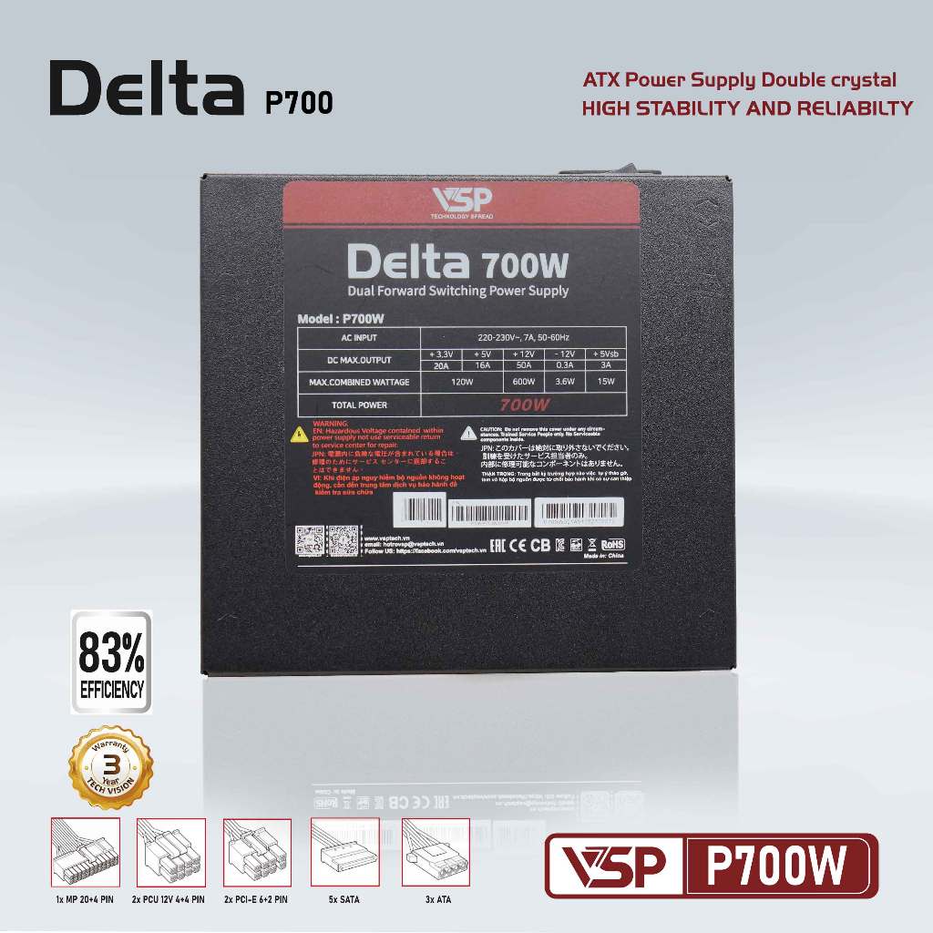 Bộ Nguồn Máy Tính  DELTA VSP P700W