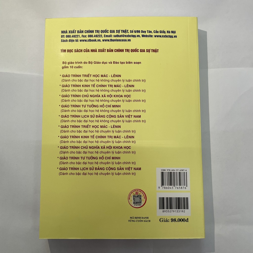 Sách-  Giáo trình Kinh tế chính trị Mác – Lênin )