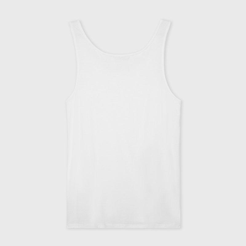 Áo Ba Lỗ Cổ Rộng NGO Màu Trắng - Scoop Neck Tank Top WHITE