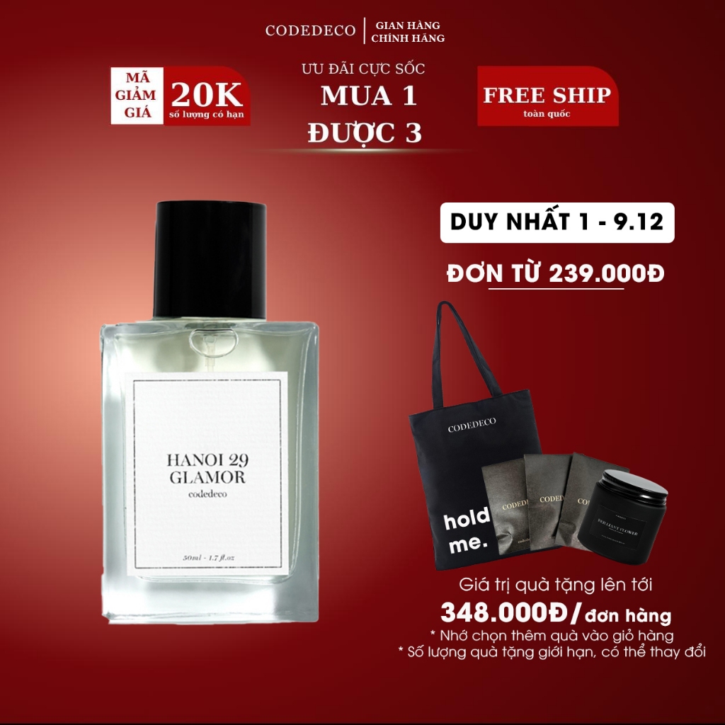 Tinh dầu thơm CODEDECO Hanoi 29 Glamor 50ml