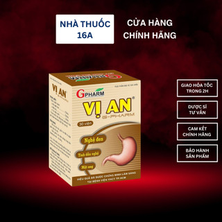 NGHỆ VỊ AN G-PHARM - VIÊN NGHỆ ĐEN HỖ TRỢ GIẢM ĐAU DẠ DÀY, VIÊM LOÉT DẠ DÀY TÁ TRÀNG, ĐAU BAO TỬ - CHÍNH HÃNG