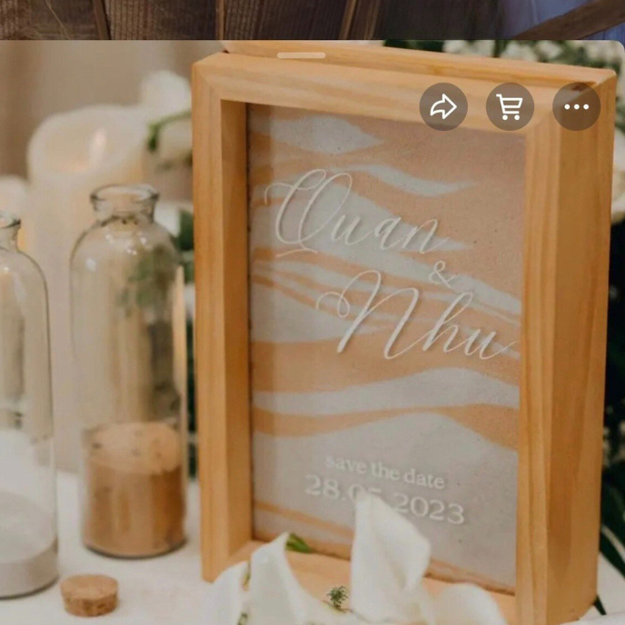 KHUNG HỘP RÓT CÁT CHO NGÀY CƯỚI ĐỘC ĐÁO