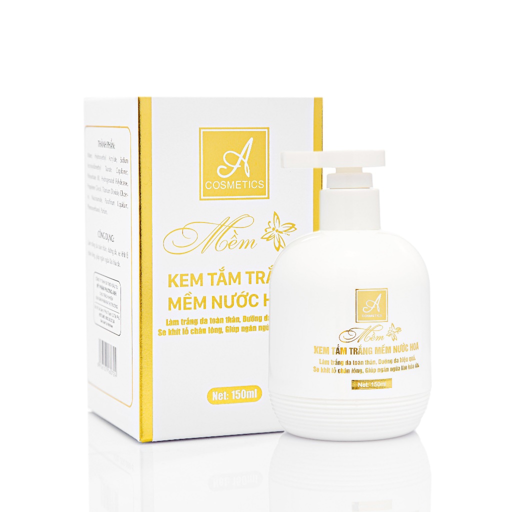 Kem tắm trắng mềm nước hoa A Cosmetics - Kem body tắm trắng toàn thân Mỹ Phẩm Phương Anh[chinh hang]