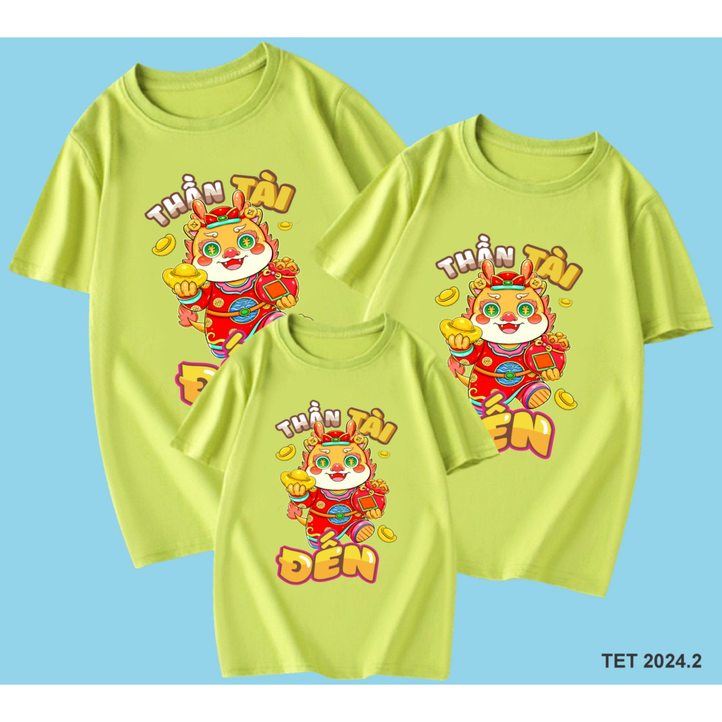 Áo Thun Gia Đinh, Áo Phông Tết THẦN TÀI ĐẾN