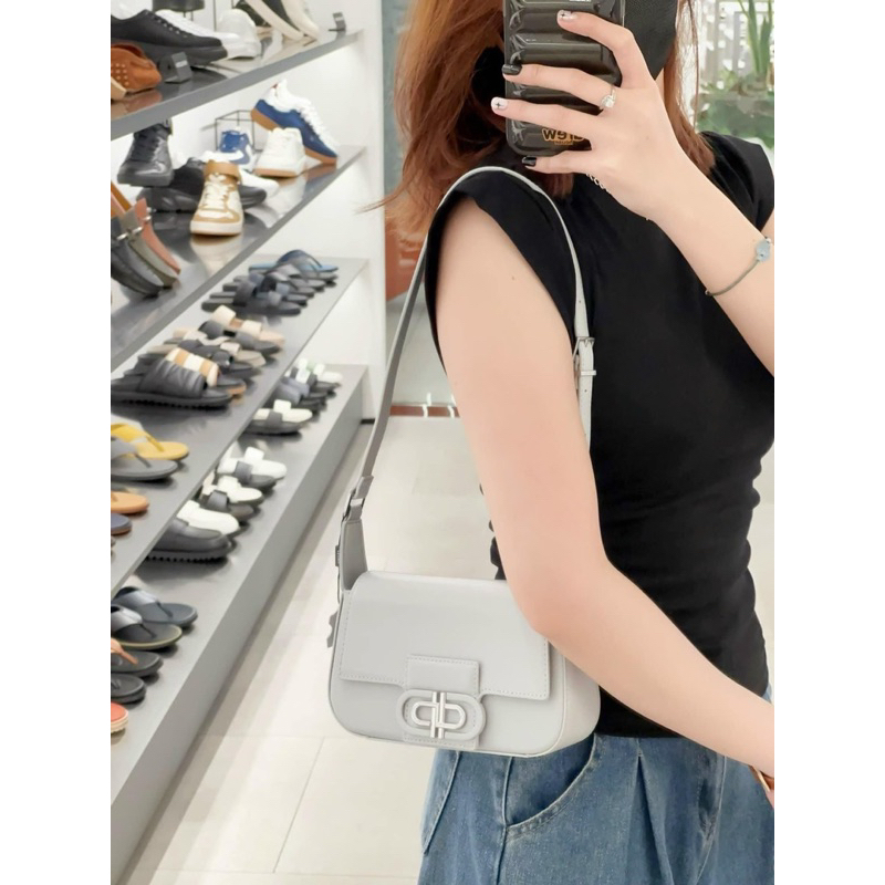 Túi pê zô trơn kẹp nách + đeo chéo bản mới nhất size 20cm 0072#