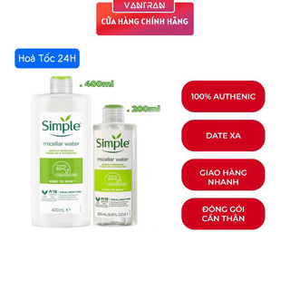 Nước Tẩy Trang Simple Micellar Cleansing Water 200ml 400ml