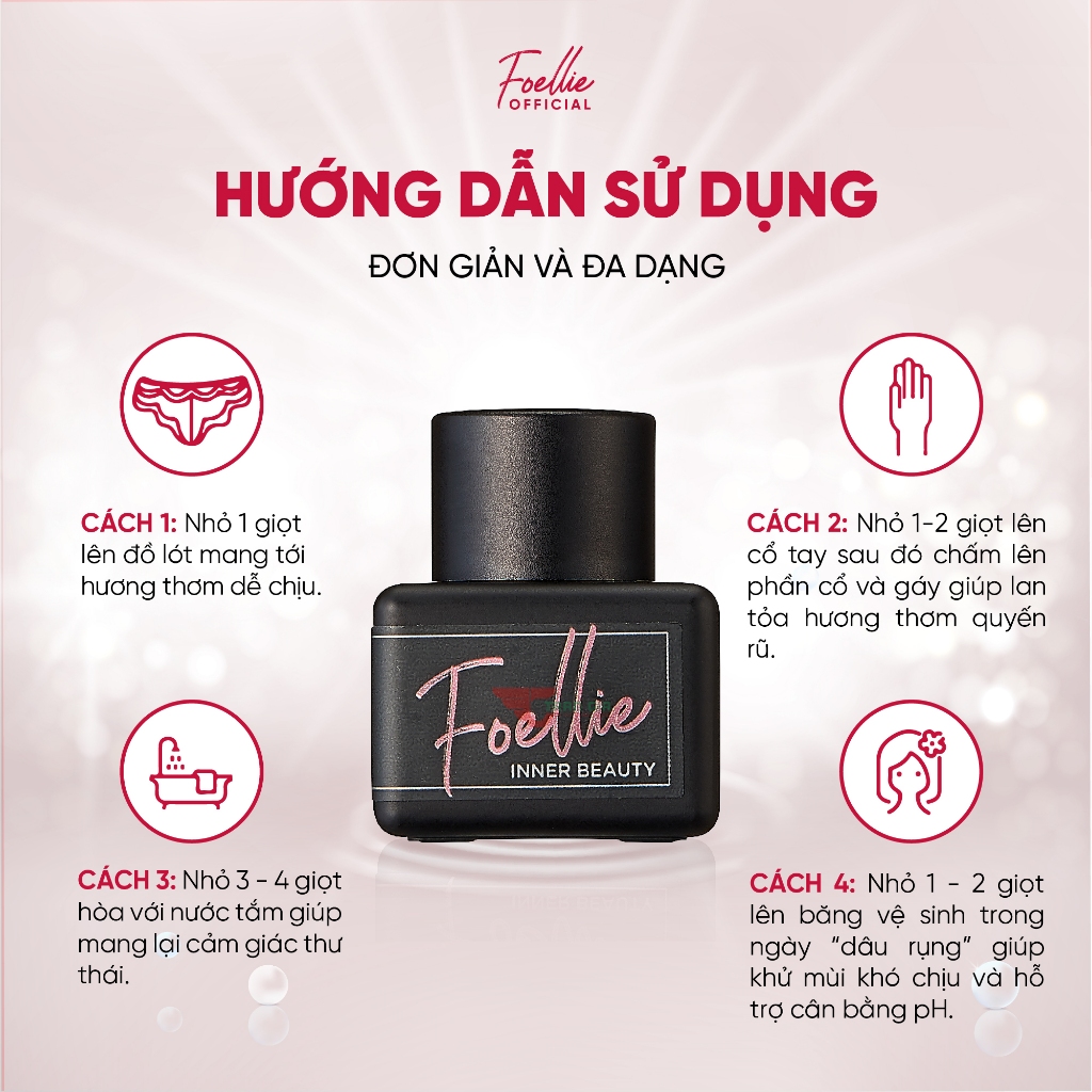 Nước hoa vùng kín cao cấp Hàn Quốc FOELLIE Inner Perfume, Hương thơm quyến rũ, an toàn cho mọi loại da