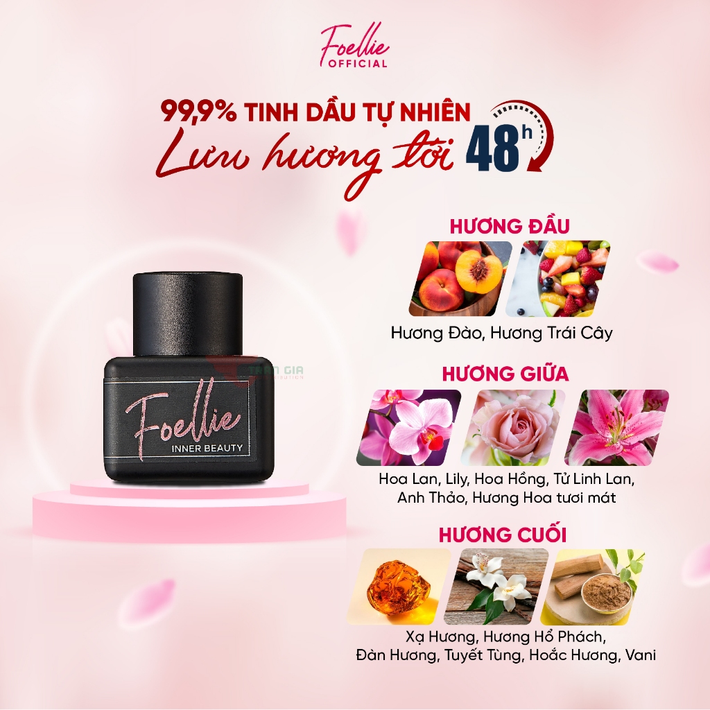 Nước hoa vùng kín cao cấp Hàn Quốc FOELLIE Inner Perfume, Hương thơm quyến rũ, an toàn cho mọi loại da