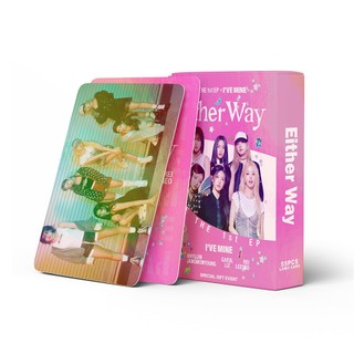 Trọn bộ 55 lomo card bo góc ive either way hologram