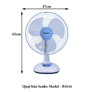 (Hoả tốc) Quạt Bàn B4 B1616 -B1612 SenKo (hàng chính hãng)