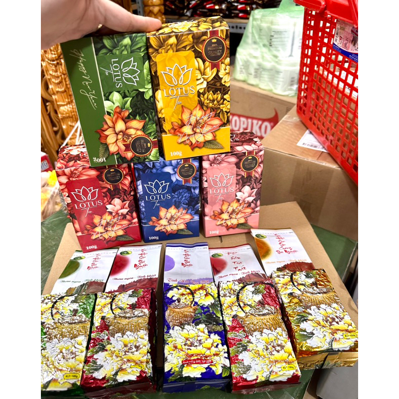 TRÀ SEN LOTUS 100gr ĐẸP THƠM -Làm Gói Quà Tết- Date mới