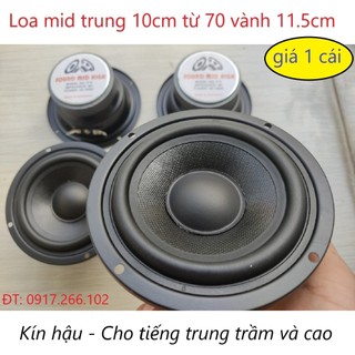 Giá 1 Củ Loa trung cao cấp. Loa trung kín - Loa mid trung 10cm toàn vành 11.5cm