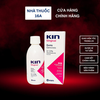 NƯỚC SÚC MIỆNG KIN GINGIVAL - HỖ TRỢ GIẢM VIÊM NHA CHU, VIÊM NƯỚU, HÔI MIỆNG, CHẢY MÁU CHÂN RĂNG - CHAI 125ML