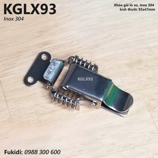 Khóa gài lò xo, inox 304 kích thước 93x47mm KGLX93