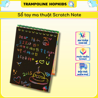 Sổ tay ma thuật, sổ than ma thuật nhiều màu sắc, sổ cào kèm thước nhiều hình ngộ nghĩnh cho bé tập vẽ sáng tạo
