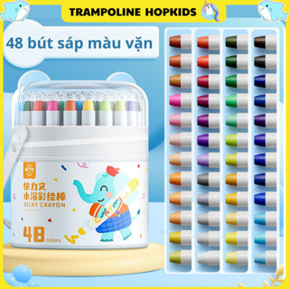 Bút Sáp Vặn 2in1 Hopkids – 12/24/36/48 Màu Gốc Dầu – Dùng Như Màu Sáp & Màu Nước – Không Độc Hại, Dễ Rửa, An Toàn Cho Bé