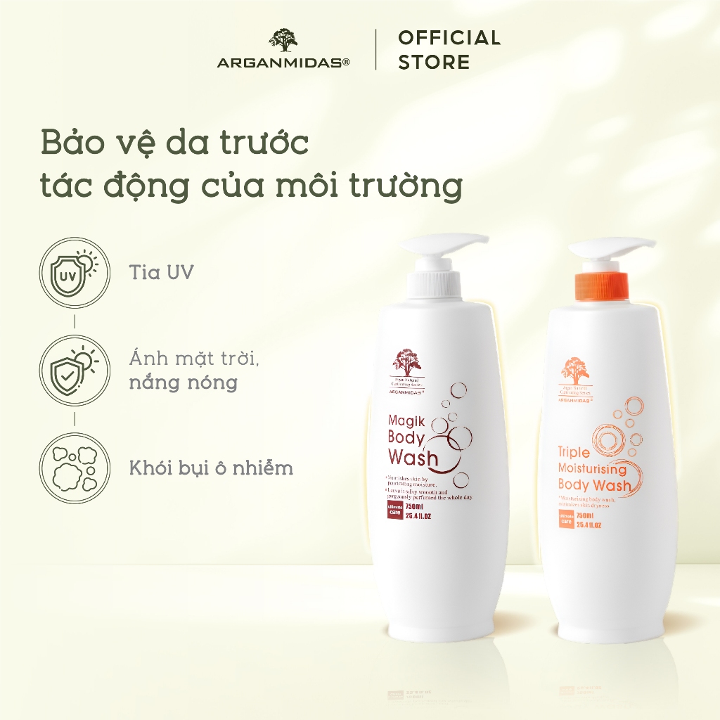 Sữa tắm siêu dưỡng ẩm Arganmidas 750ml