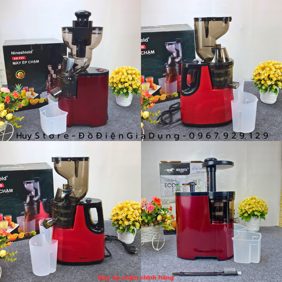 Máy ép chậm chính hãng Nineshield KB-F8S ,Nineshield KB-F8B, Cối xay HONGXING RH-312 và HONGXIN Rh512, SAVTM JE-07