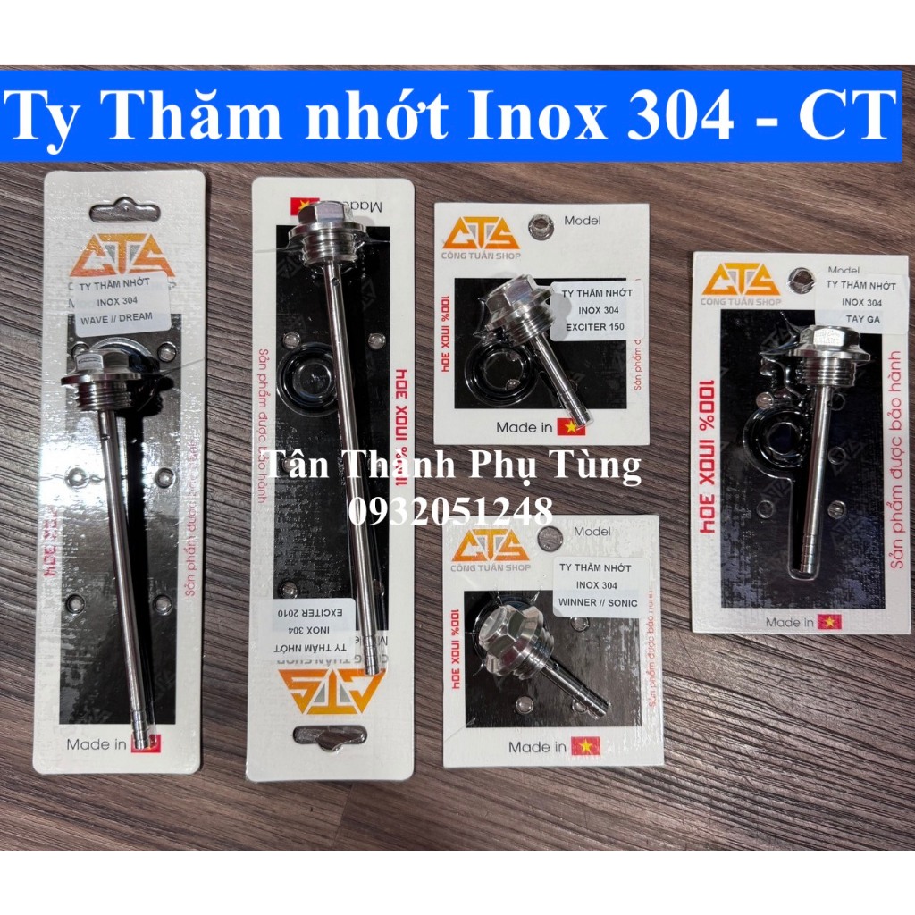 Ty thâm nhớt CTS Inox 304 : Xe tay ga, Exciter 2010 /150, Winner, Sonic, Wave , Dream