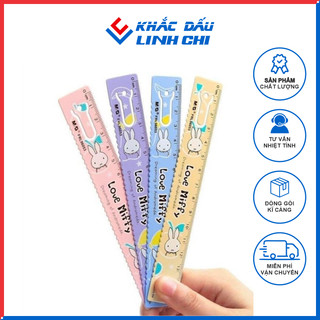 Thước kẻ học sinh Bằng kim loại - khắc tên theo yêu cầu chống thất lạc