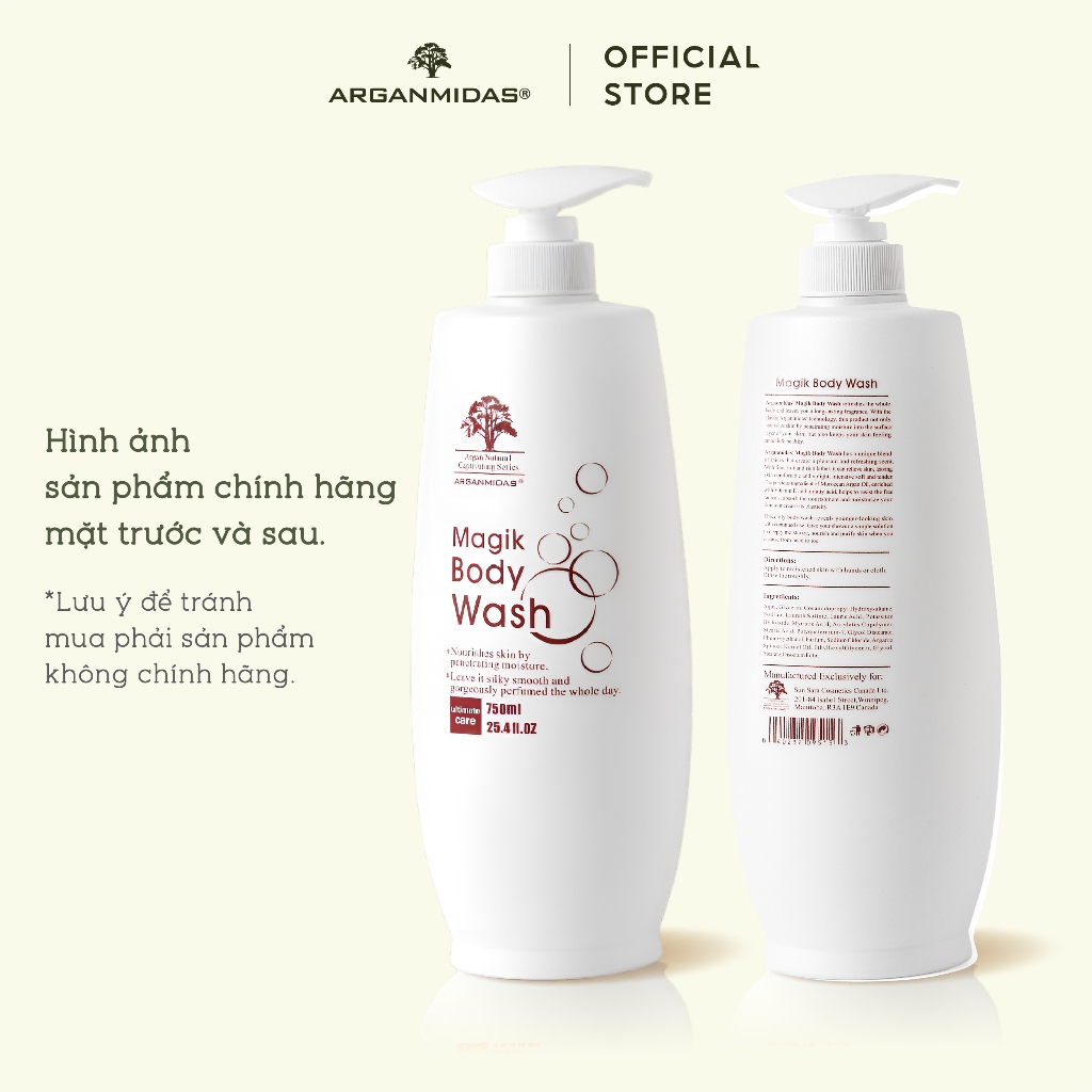 Sữa tắm lưu hương Arganmidas Magik Body Wash  750ml