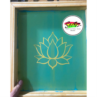 Bộ in lụa lưới vàng kích thước khung 250x250mm dùng để in hình ảnh có độ nét cao